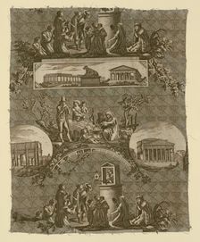 Le Romain (The Roman) (Furnishing Fabric), France, 1811. Creator: Unknown