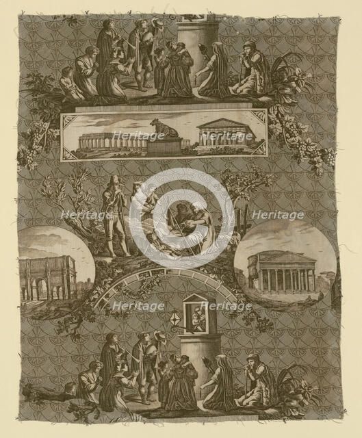 Le Romain (The Roman) (Furnishing Fabric), France, 1811. Creator: Unknown.