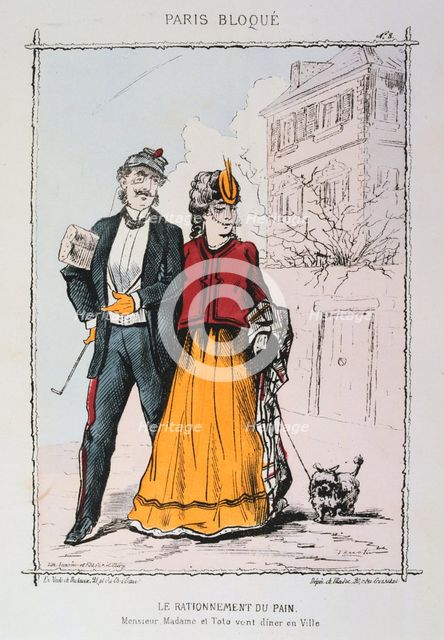 'Le Rationnement du Pain', 1870-1871. Artist: Anon