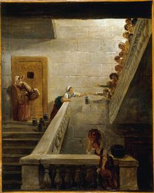 Le Ravitaillement des prisonniers à la prison de Saint-Lazare, c1794. Creator: Hubert Robert
