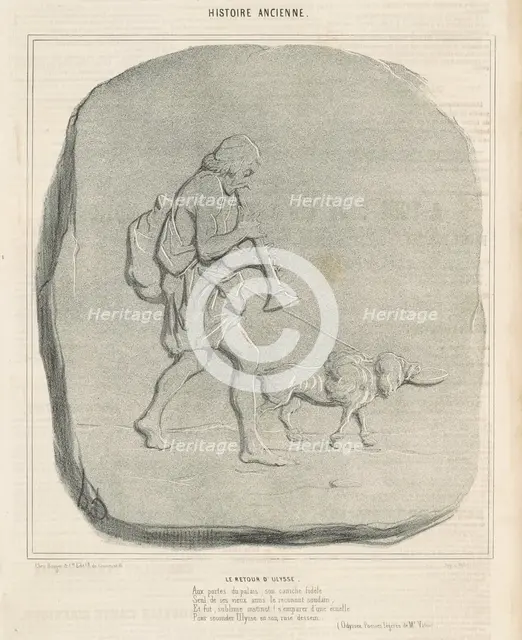Le retour d'Ulysse, 19th century. Creator: Honore Daumier.
