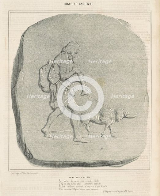Le retour d'Ulysse, 19th century. Creator: Honore Daumier.