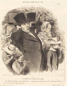 Le retour de la foire de St. Cloud, 1845. Creator: Honore Daumier