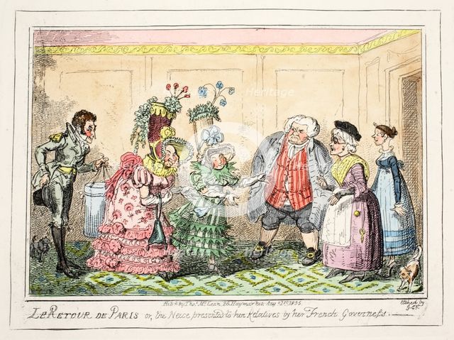 Le Retour de Paris, or, the Neice presented to her Relatives by her French Governess, 1835.