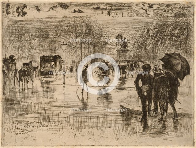 Le Retour des Artistes, 1877. Creator: Felix Hilaire Buhot.