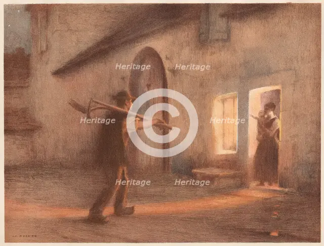 Le Retour des Champs, 1898-1899. Creator: Jules-Alexis Muenier (French, 1863-1942); Imprimerie Champenois.