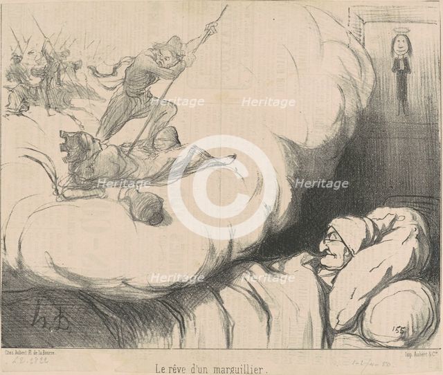 Le rêve d'un marguillier, 19th century. Creator: Honore Daumier.