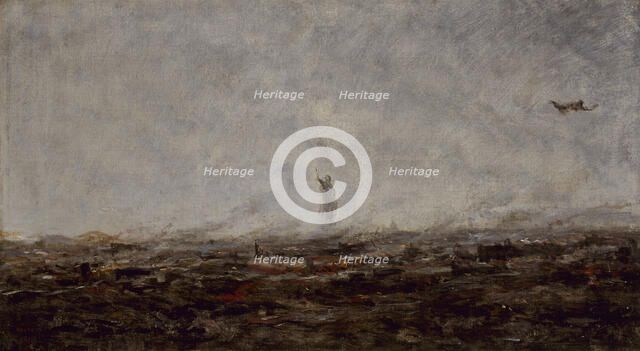 Le Rêve : Paris incendié, septembre 1870, 1870. Creator: Jean-Baptiste-Camille Corot.