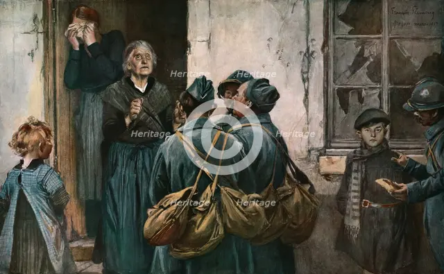 'Le Recit (Noyon, mars 1917)', 1917. Creator: Francois Flameng.