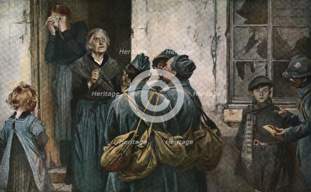 'Le Recit (Noyon, mars 1917)', 1917. Creator: Francois Flameng.