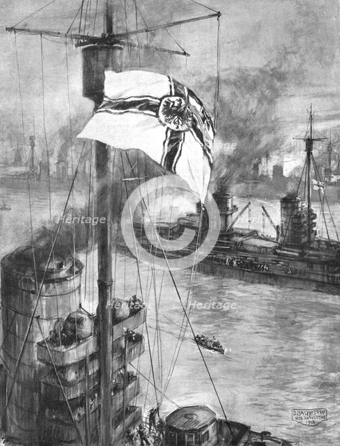 'Le Reddition de la Flotte Allemande; Au mouillage de Rosyth, a 3 h. 57 du soir, le 21 novembre 1918 Creator: Douglas Macpherson.
