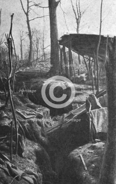 ''Le reduit d'Avocourt, apres la repise du bois, le 29 mars', 1916. Creator: Unknown.