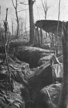 'Le reduit d'Avocourt, apres la repise du bois, le 29 mars 1916. Creator: Unknown
