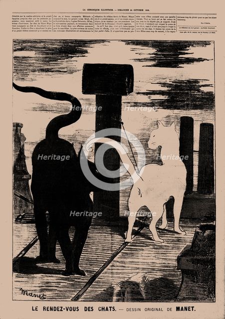 Le Rendez-vous des Chats, 1869. Creator: Manet, Édouard (1832-1883).