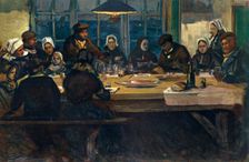 Le Repas D'Adieu 1899.Artist: Charles Cottet