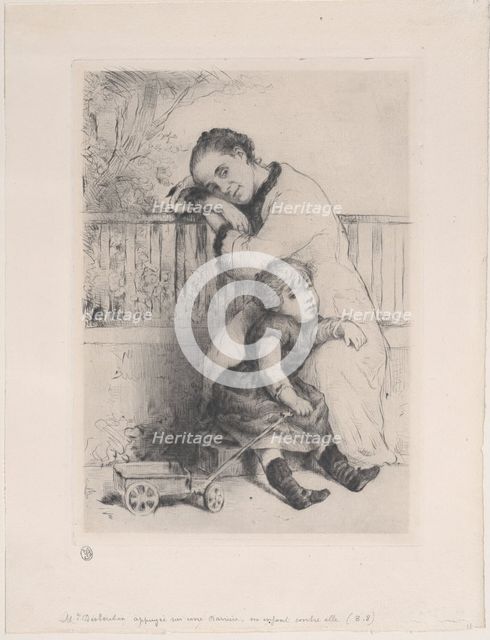 Le Repos de bébé, 1881. Creator: Marcellin-Gilbert Desboutin.