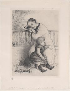 Le Repos de bébé, 1881. Creator: Marcellin-Gilbert Desboutin