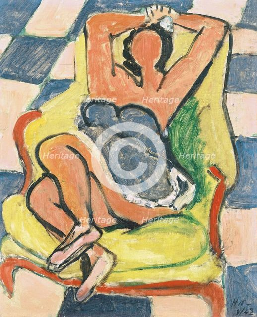 Le Repos de la danseuse, carrelage rose et bleu, 1942. Creator: Matisse, Henri (1869-1954).