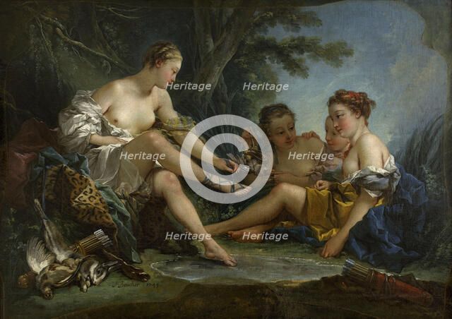 Le Repos des nymphes au retour de la chasse, dit Le Retour de chasse de Diane, 1745. Creator: Francois Boucher.