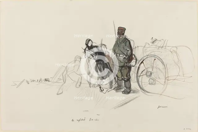 Le replis boche, c. 1914/1919. Creator: Jean Louis Forain.