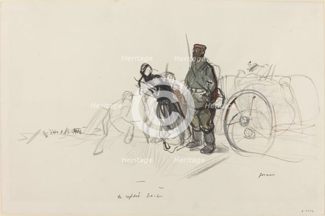 Le replis boche, c. 1914/1919. Creator: Jean Louis Forain.