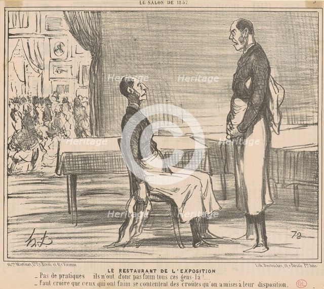 Le restaurant de l'exposition, 19th century. Creator: Honore Daumier.