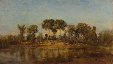 Le Rhône entre Arles et Avignon, between 1860 and 1865. Creator: Felix Francois Georges Philibert Ziem