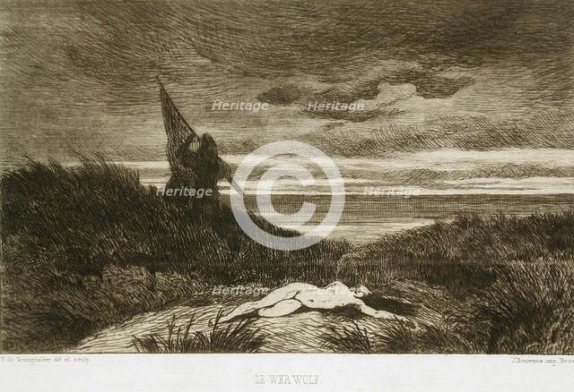 Le Werwolf, 1867. Creator: Félicien Rops.