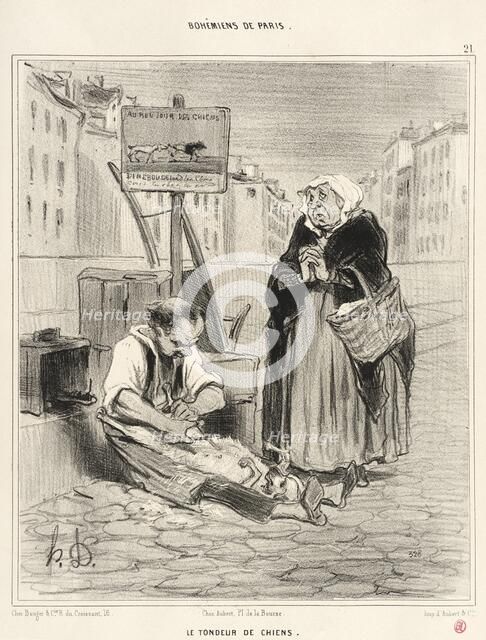 Le Tondeur de chiens, 1842. Creator: Honore Daumier.