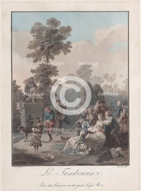 Le Tambourin, 1788-94. Creator: Charles-Melchior Descourtis.