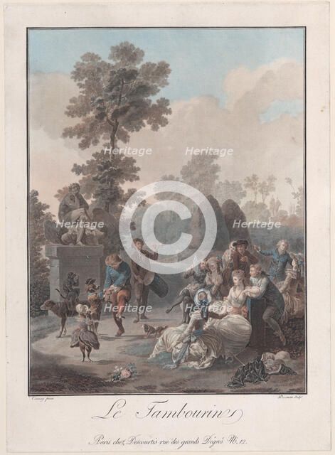 Le Tambourin, 1788-94. Creator: Charles-Melchior Descourtis.
