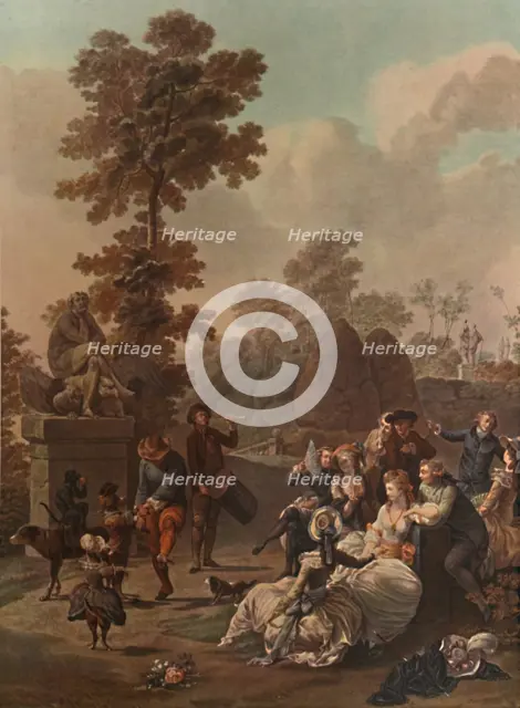 'Le Tambourin', (Tambourine), c1780, (1913). Artist: Charles-Melchior Descourtis.