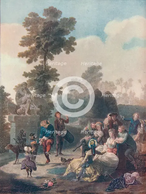 'Le Tambourine', c1780. Artist: Charles-Melchior Descourtis.