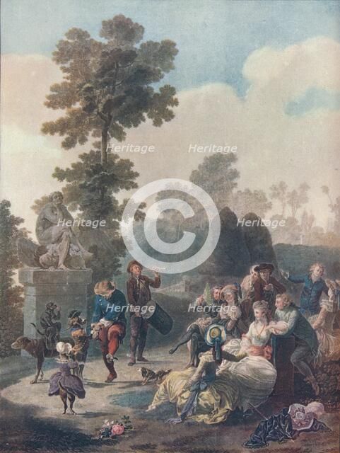 'Le Tambourine', c1780. Artist: Charles-Melchior Descourtis.