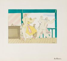 Le Tango, from: Sports et divertissements (Sports and Pastimes) by Erik Satie, 1914. Creator: Martin, Charles (1884-1934)