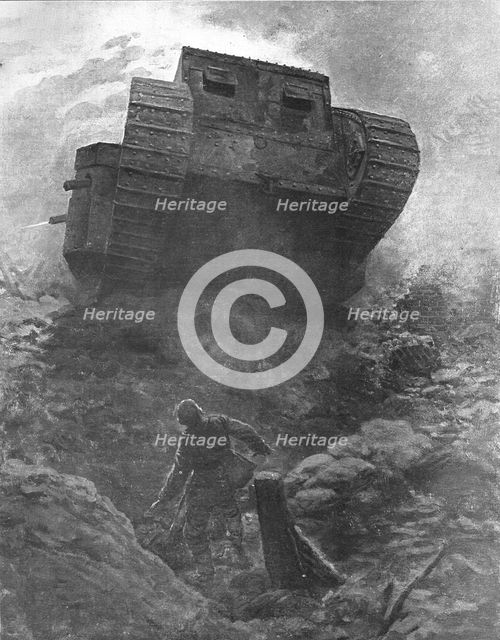 'Le "Tank"; premiere apparition d'un des nouveaux cuirasses de terre de l'armee..., 1916. Creator: Unknown.