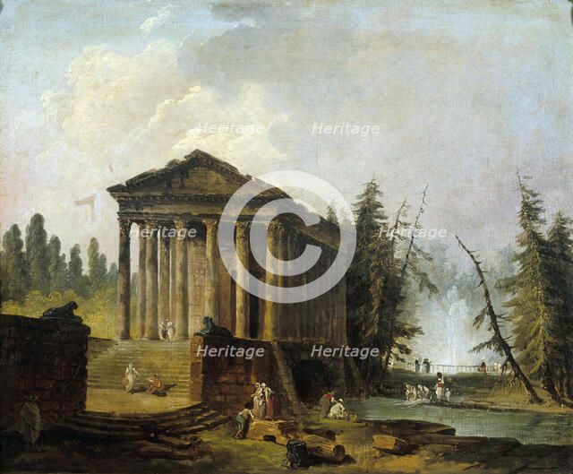 Le Temple antique, between 1780 and 1790. Creator: Hubert Robert.