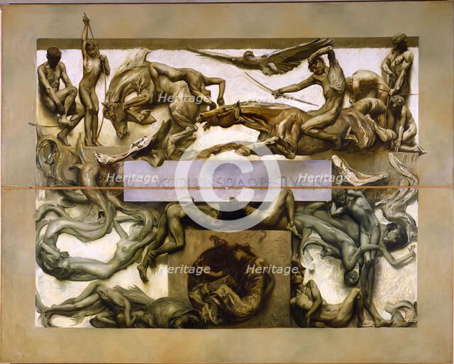 Le Tenebre (dal ciclo Il poema della Vita Umana), 1907. Creator: Sartorio, Giulio Aristide (1860-1932).