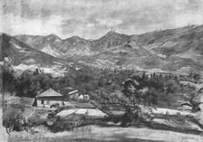 'Le Terrain de l'offensive; Le massif du Sokoi et, a droite, la crete du massif du Dobropolje 1918 Creator: Unknown