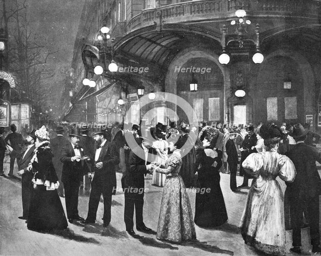 'Le Theatre Du Vaudeville - Pendant L'Entr'acte', 1900. Artist: Unknown.