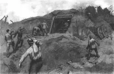 Le tir de la Lourde: 155 court en action 1916. Creator: Unknown