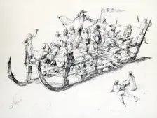 Le Traineau c1850-1890. Artist: Stanislas Lepine