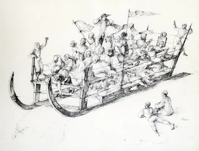 Le Traineau', c1850-1890. Artist: Stanislas Lepine