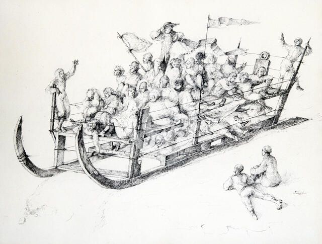 Le Traineau', c1850-1890. Artist: Stanislas Lepine