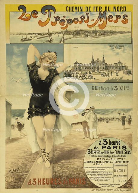 Le Tréport-Mers. Chemins de fer du Nord et de l'Ouest, 1897. Creator: Gray (Boulanger), Henri (1858-1924).