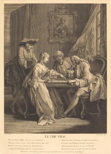 Le tric-trac. Creator: Jacques Philippe Le Bas