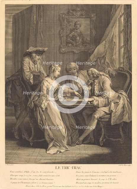 Le tric-trac. Creator: Jacques Philippe Le Bas.