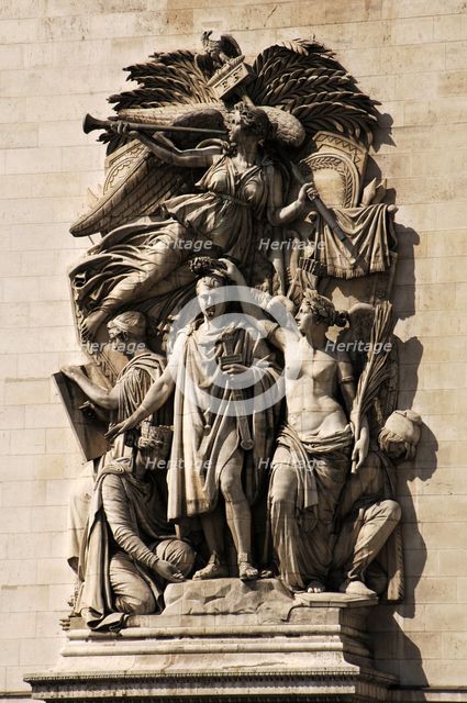 "Le Triomphe de 1810", Arc de Triomphe, Paris, France. Creator: Jean-Pierre Cortot.