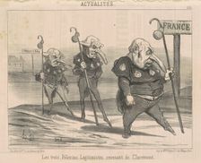 Le trois légitimistes ... revenant de Claremont, 19th century. Creator: Honore Daumier