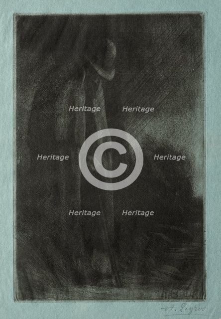 Le Voyageur à lAbri. Creator: Alphonse Legros (French, 1837-1911).